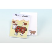 3156 Note Pad-TARTAN SHEEP